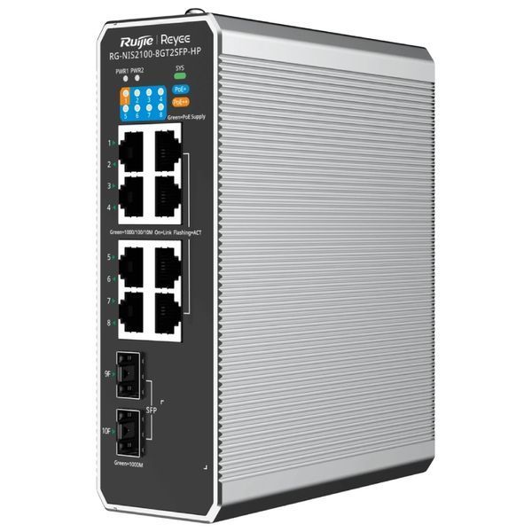 Ruijie Reyee RG-NIS2100-8GT2SFP-HP PoE++ Комутатор 10 портів керований 99-00022211 фото