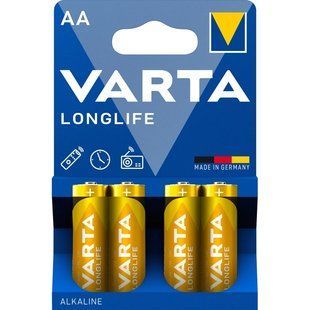 AA VARTA LONGLIFE BLI 4 ALKALINE Батарейка 99-00009615 фото